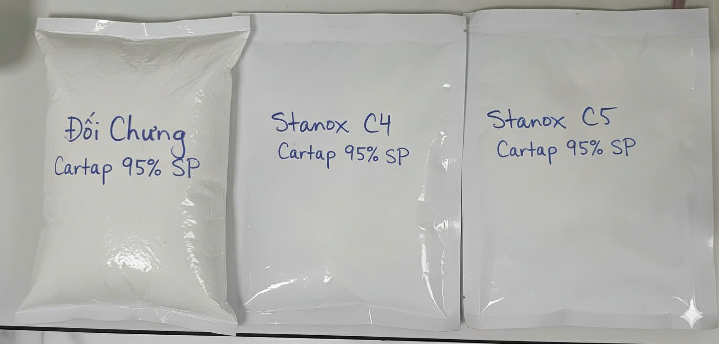Chất ổn định, hạn chế sinh khí gây phình bao bì khi sản xuất hàng Cartap Hydrochloride và Thiosultap-sodium (Monosultap)
